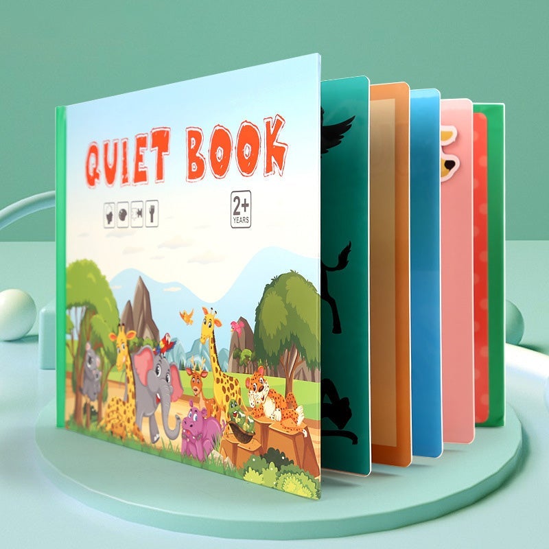 Toddler Activity Book Paper Pages | Sticky Matching Games for Shapes, Numbers and Animals | Builds Fine Motor Skills