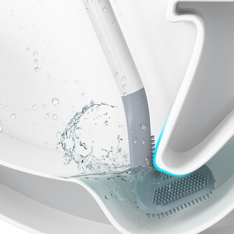 Toilet Brush | Curved Head for Deep Rim & Corner Cleaning