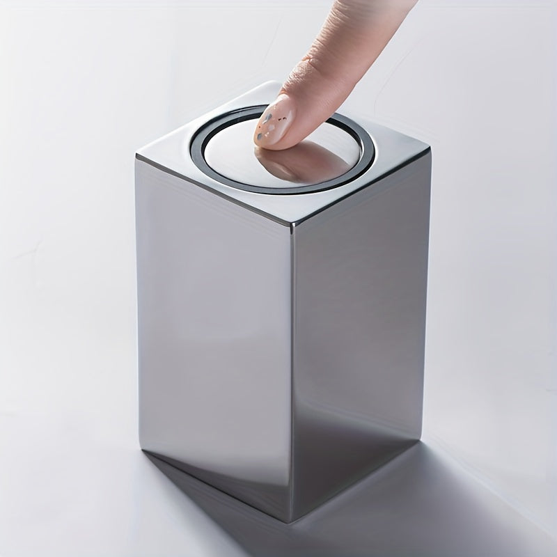 Toothpick Dispenser | Press Top In A Mirrored Square