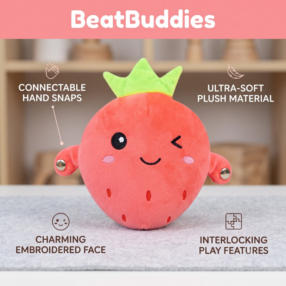 Touch-Activated Music Toy | BeatBuddies Musical Plush Fruit Toys for Kids