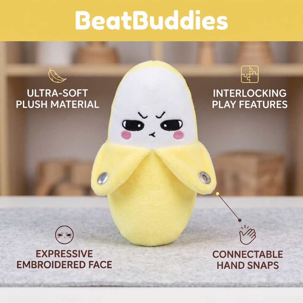 Touch-Activated Music Toy | BeatBuddies Musical Plush Fruit Toys for Kids
