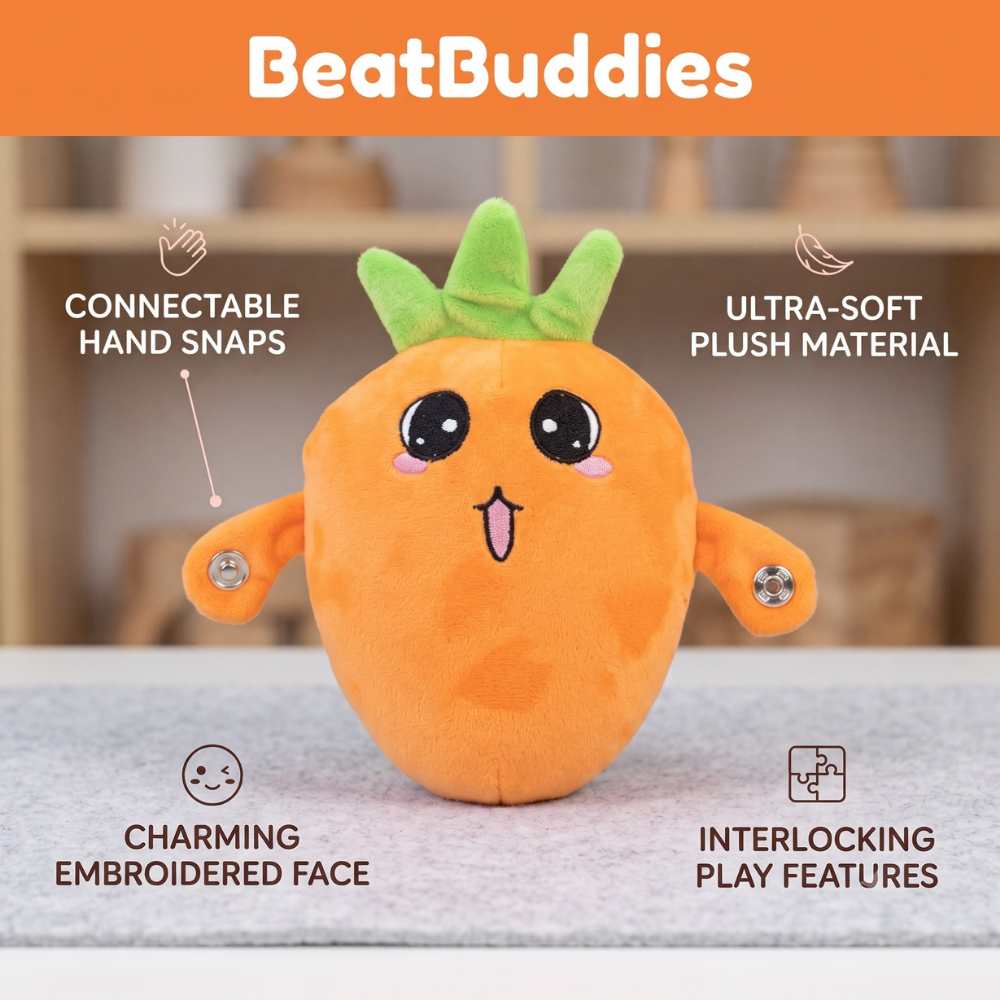 Touch-Activated Music Toy | BeatBuddies Musical Plush Fruit Toys for Kids
