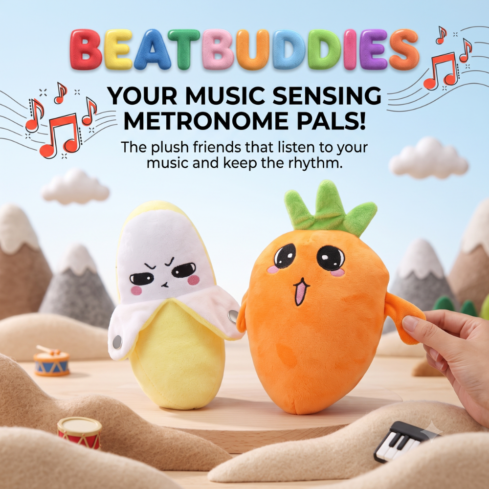 Touch-Activated Music Toy | BeatBuddies Musical Plush Fruit Toys for Kids