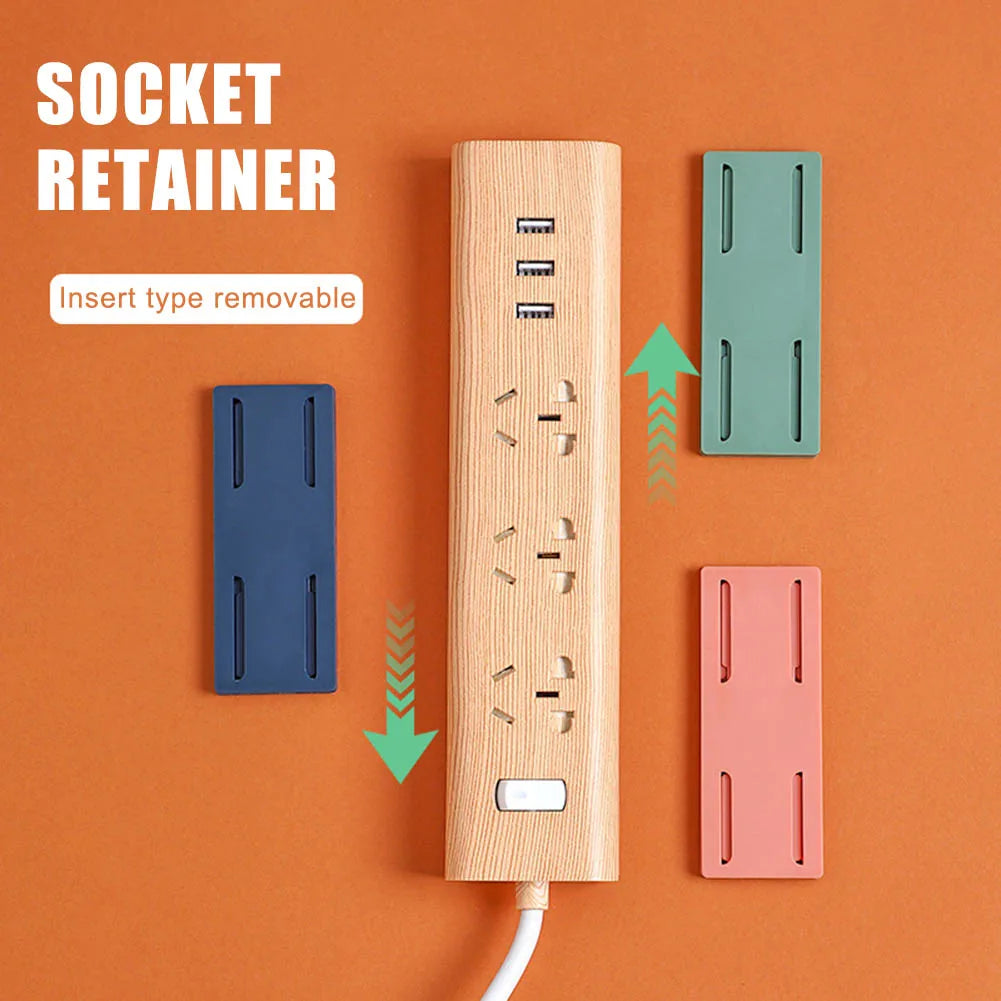 Traceless Socket Fixer | Adhesive Power Strip Holder Wall Mount Clip