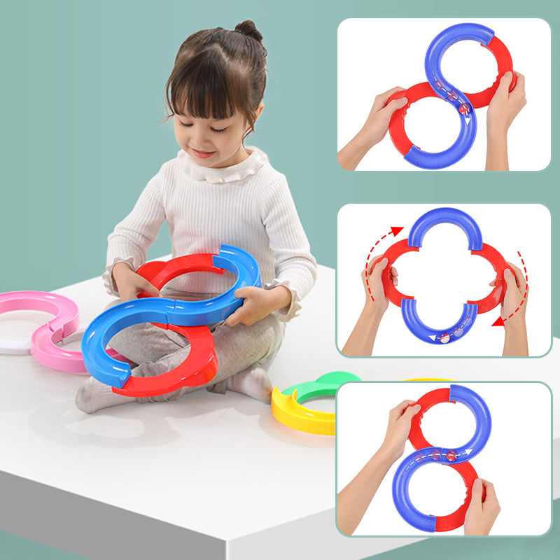 Track Ball Coordination Toy for Kids and Adults | S-Shaped Lane, 3 Balls | ABS Hand-Eye Coordination Training Toy