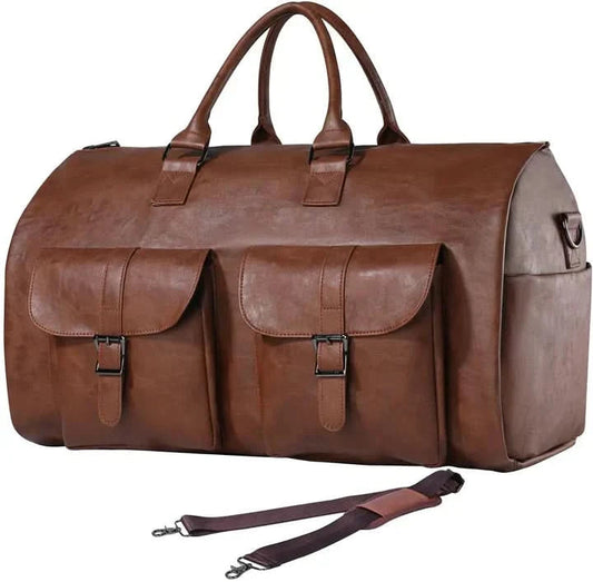 TravelLux | Leather Suitcase with Spacious Interior - Durable Design for Travel 0