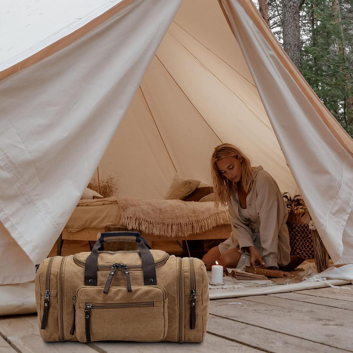 TravelMate | Expandable Duffle Bag - High-Density Canvas with 40L to 50L Capacity