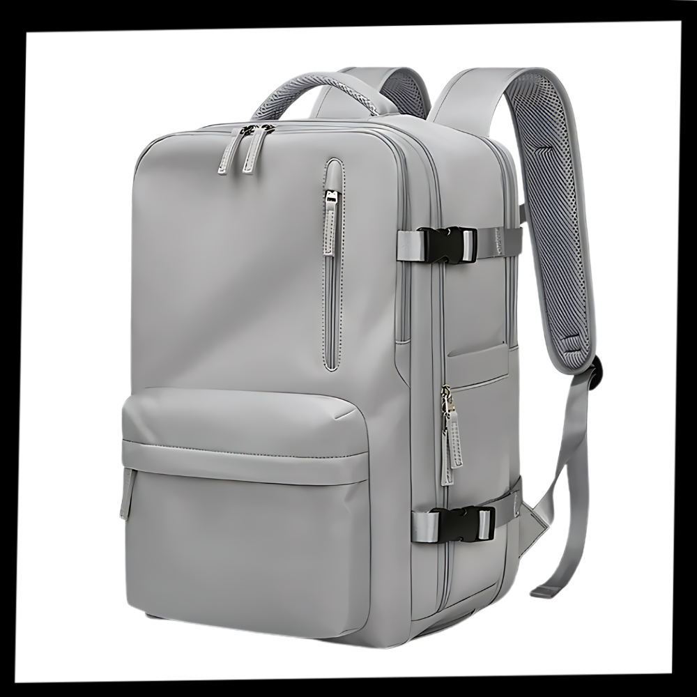 Travel Backpack – Water-repellent nylon, 35L, with USB port and shoe compartment, for everyday use and adventures 8