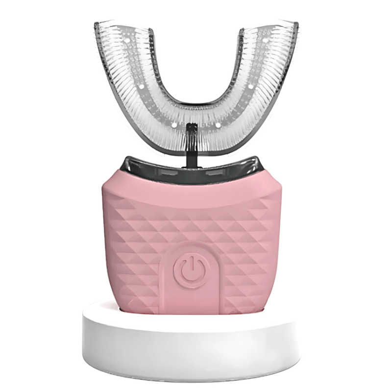 U-Shaped Sonic Toothbrush | 4 Cleaning Modes & Soft Silicone Mouthpiece | Full-Mouth Clean with Wireless Charging Dock