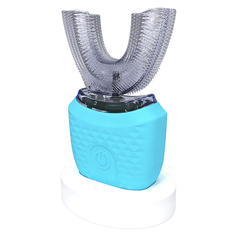 U-Shaped Sonic Toothbrush | 4 Cleaning Modes & Soft Silicone Mouthpiece | Full-Mouth Clean with Wireless Charging Dock
