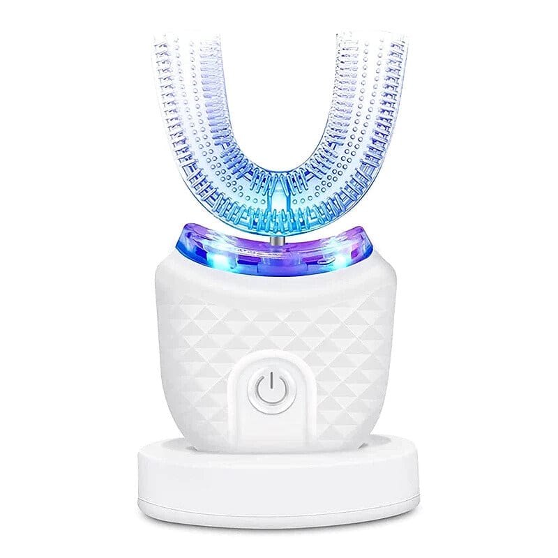 U-Shaped Sonic Toothbrush | 4 Cleaning Modes & Soft Silicone Mouthpiece | Full-Mouth Clean with Wireless Charging Dock