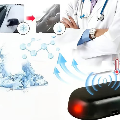 USB Windscreen De-icer | Dashboard Frost Remover with Instant Heat | Portable Plug-and-Play Winter Car Accessory