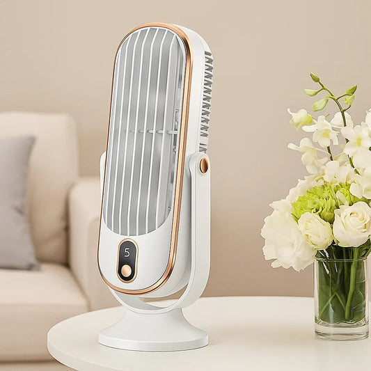 USB Desk Fan – Portable 360° Swivel Design with High-Velocity Airflow