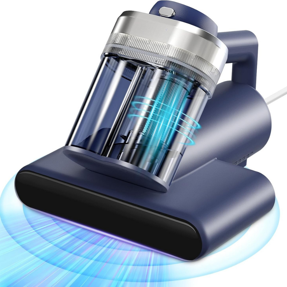 UVC Mattress Vacuum Cleaner | HEPA Filter & Anion Dust Mite Removal | Dual Dust Cup for Pet Hair & Allergens, 3 Color Options