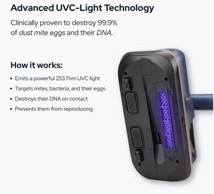 UV Hand Held Vacuum Cleaner - Car, Sofa & Bed Dust Mite Vacuum for Allergy Relief 3