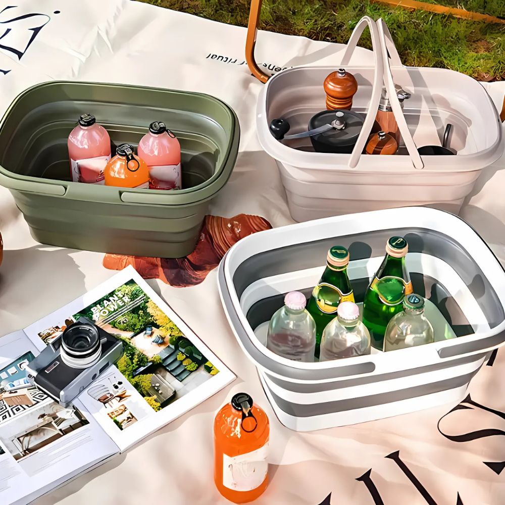 Ultra Flex | Storage Basket – Collapsible Plastic Design for Camping