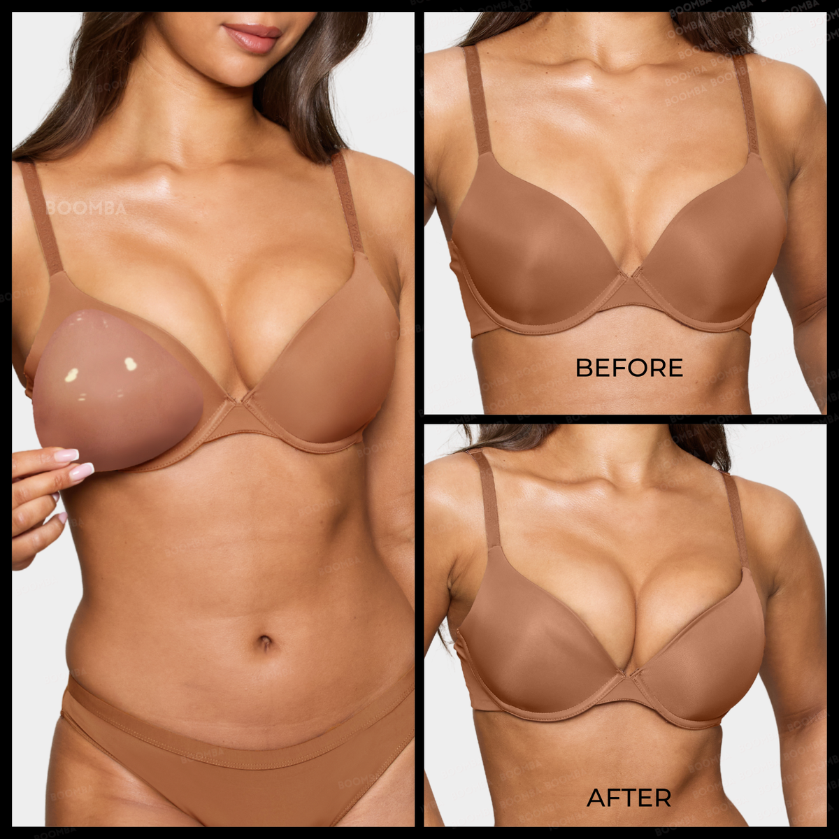 Women's Breast Enhancer Inserts | Instant Cup Boost & No-Sew Wear 15