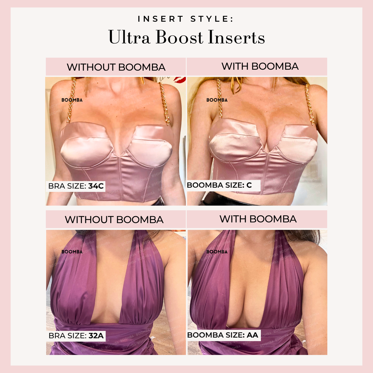 Women's Breast Enhancer Inserts | Instant Cup Boost & No-Sew Wear 29