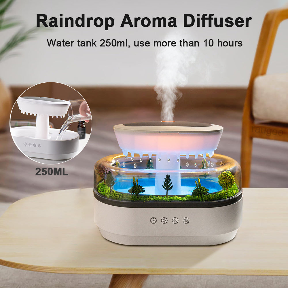 Ultrasonic Aroma Diffuser Humidifier | Colour-Changing LED Light & White Noise | Essential Oil Compatible Mist