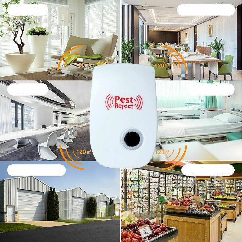 Ultrasonic Pest Repeller Plug | Socket Unit, Lit Button