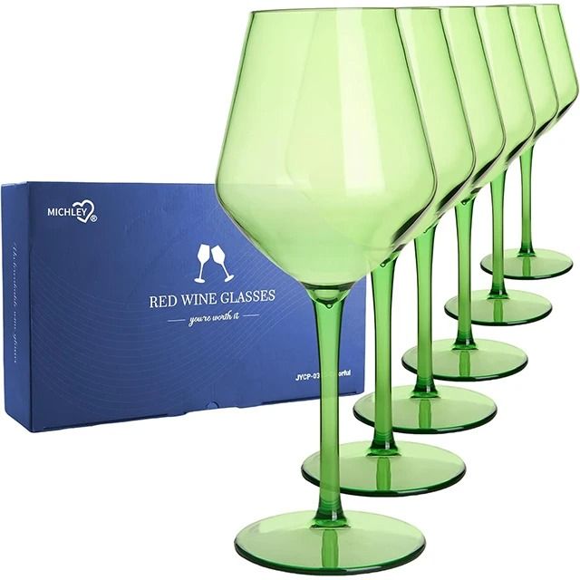 Unbreakable Wine Glass Set Plastic | Crystal-Clear Finish, Dishwasher Safe | Ideal for Outdoor Parties and Travel