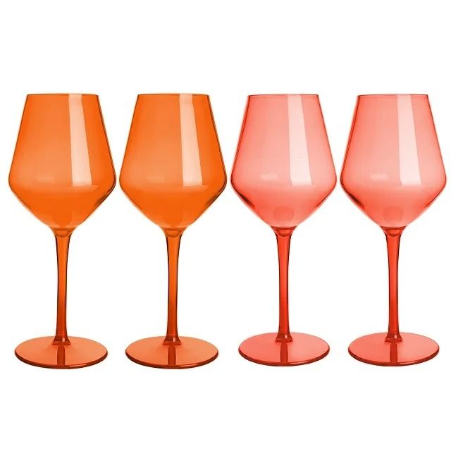 Unbreakable Wine Glass Set Plastic | Crystal-Clear Finish, Dishwasher Safe | Ideal for Outdoor Parties and Travel