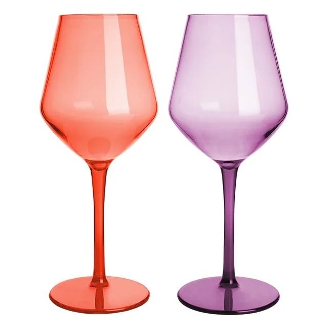 Unbreakable Wine Glass Set Plastic | Crystal-Clear Finish, Dishwasher Safe | Ideal for Outdoor Parties and Travel