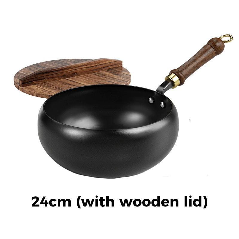 Uncoated Iron Cooking Pot | Multiple Sizes & Lid Options | Even Heat Retention, Natural Non-Stick Seasoning for All Stovetops