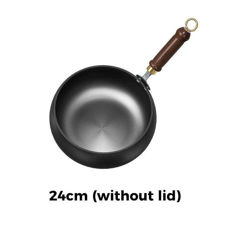 Uncoated Iron Cooking Pot | Multiple Sizes & Lid Options | Even Heat Retention, Natural Non-Stick Seasoning for All Stovetops