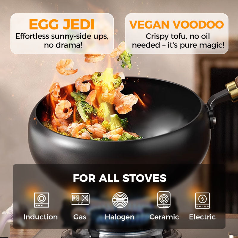 Uncoated Iron Cooking Pot | Multiple Sizes & Lid Options | Even Heat Retention, Natural Non-Stick Seasoning for All Stovetops
