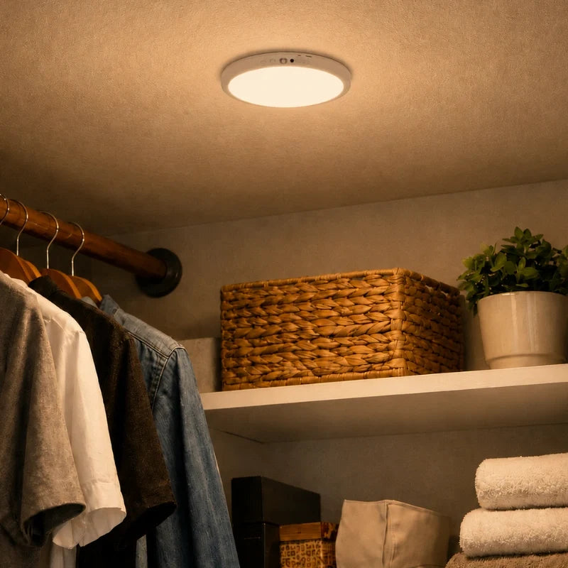 Motion Sensor Ceiling Light | Wireless Magnetic Install | Rechargeable 8000mAh Battery Up to 6 Months Sensor Mode 1