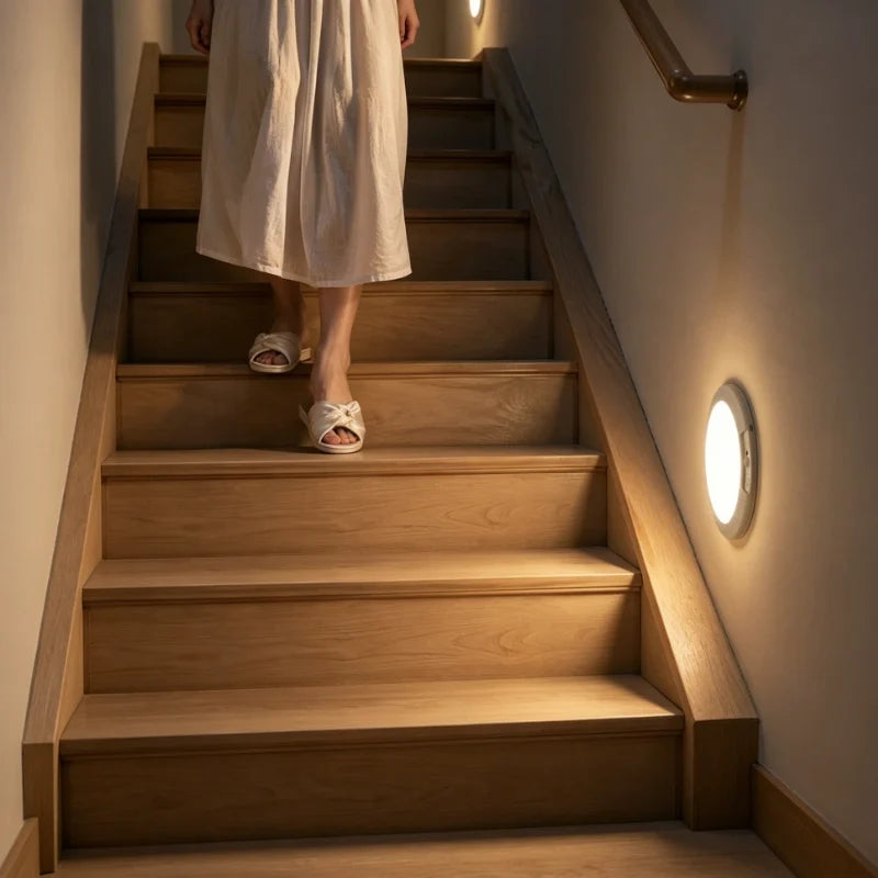 Motion Sensor Ceiling Light | Wireless Magnetic Install | Rechargeable 8000mAh Battery Up to 6 Months Sensor Mode 4