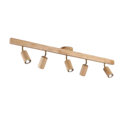 EcoLux | Ceiling Spotlight - Adjustable Wooden LED Light for Living Room & Kitchen