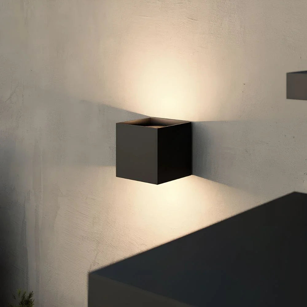 Adjustable Wall Light Aluminium 10 x 10 cm | Hardwired or USB Rechargeable, 4 Colours | 100° Tilt, Waterproof Outdoor Use 1