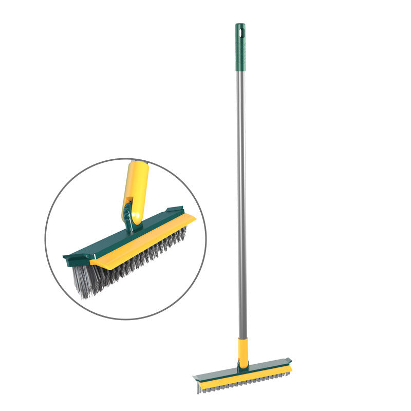 2 in 1 Floor Scrub Brush | PP Bristle and Rubber Scraper Combo | Detachable Head, Hanging Hole, Non-Slip Handle 10