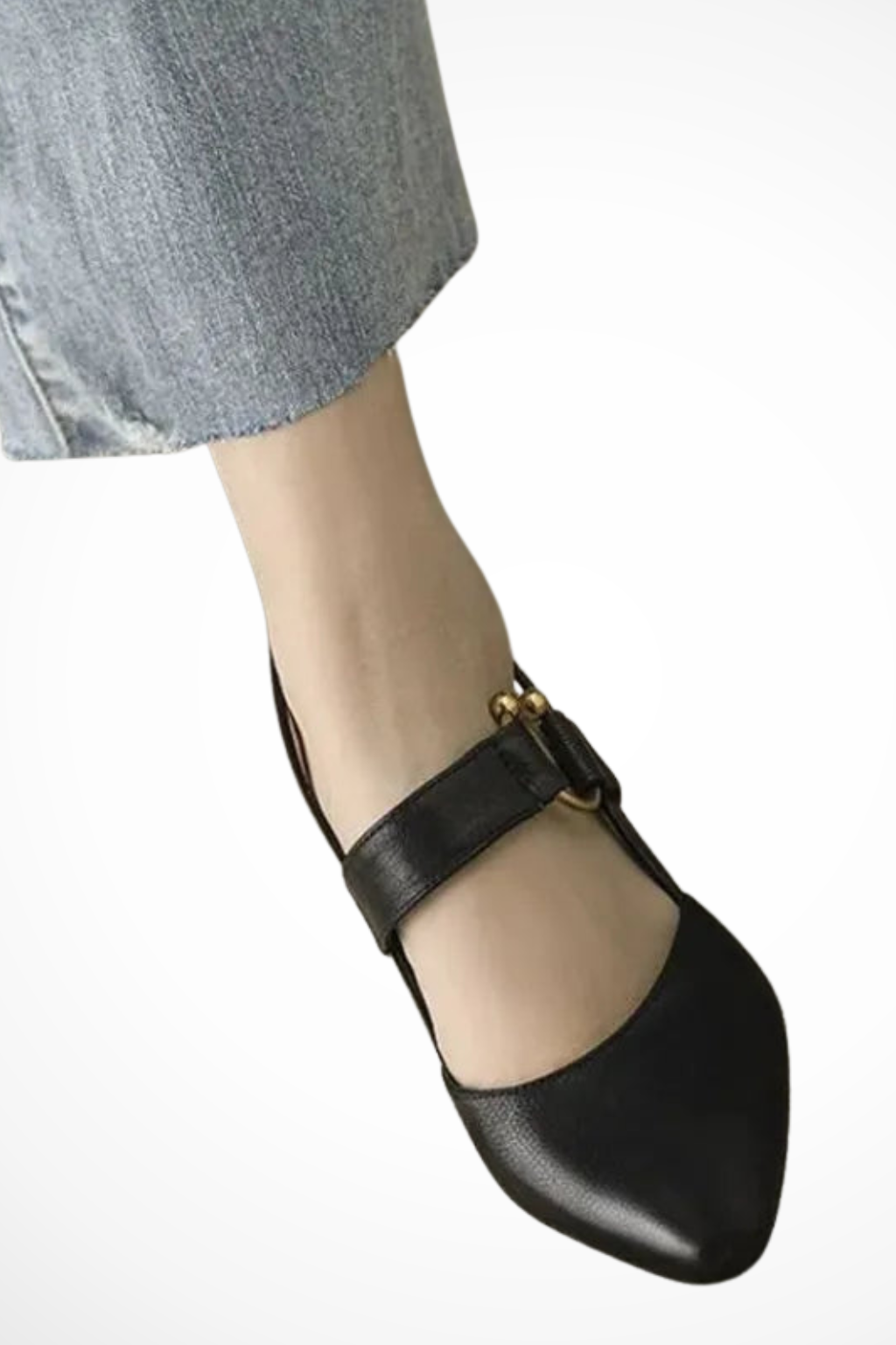 Valeria | Women's Slingback Heels - Black Square Toe Design