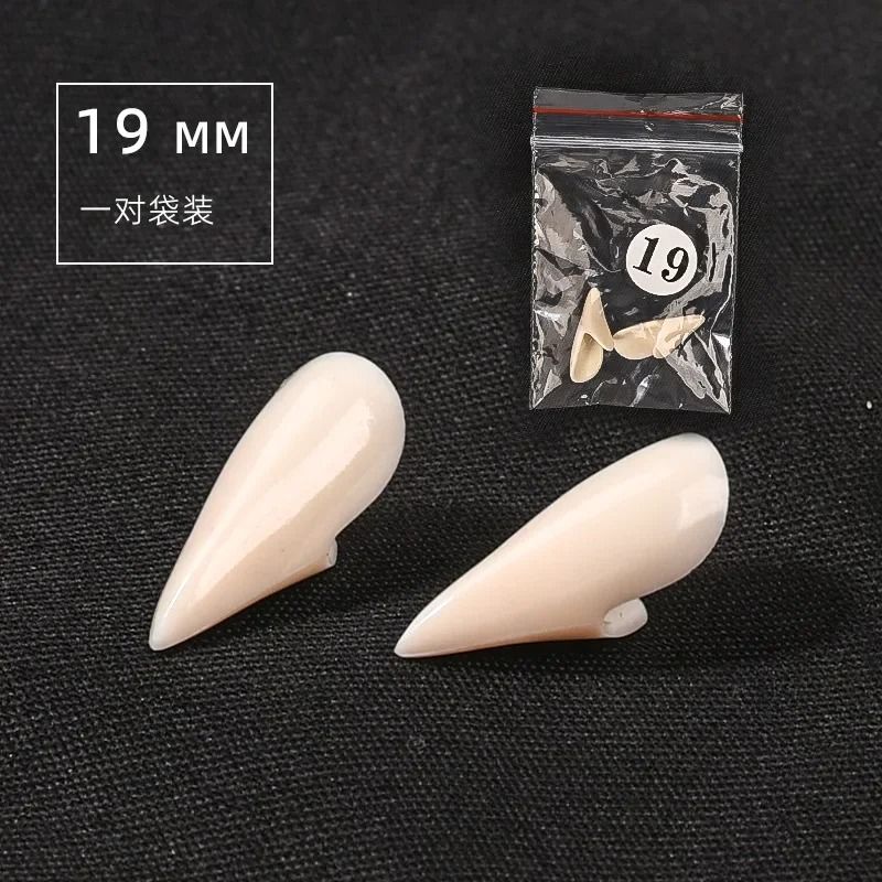 Vampire Fangs Halloween Costume Set | 5 Pairs with Solid Thermal Adhesive Glue | Reusable Dental Resin, Snap-In Fit