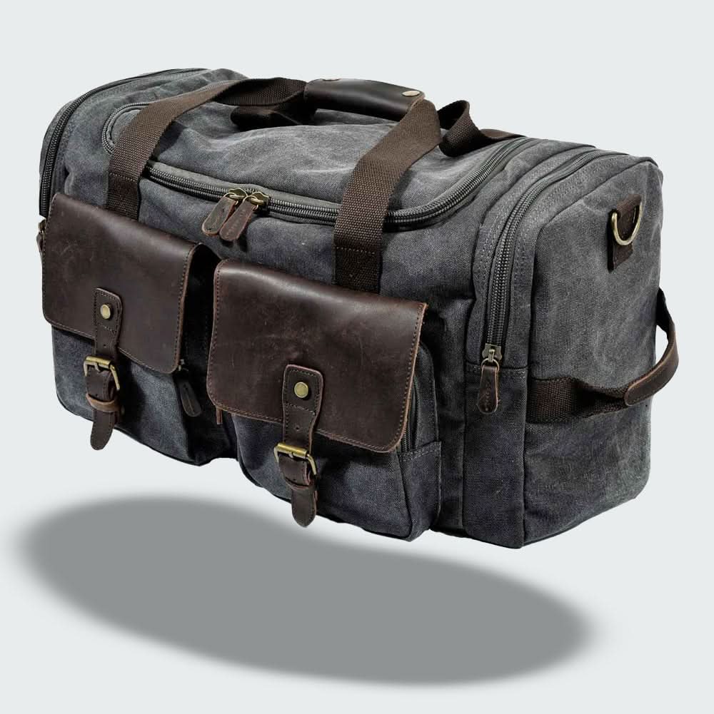 Vanguard | Leather Duffle Bag - Durable Waxed Canvas with 36.5L Capacity