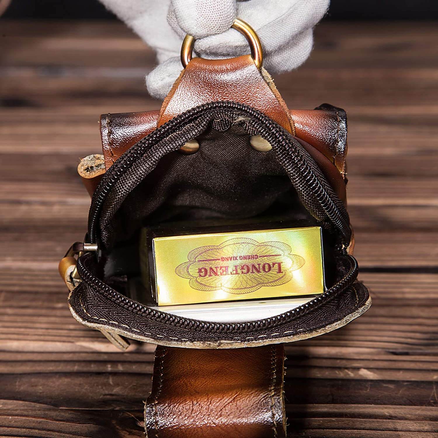 Vexton | Men's Waist Bag with Adjustable Strap - Durable Brown Design