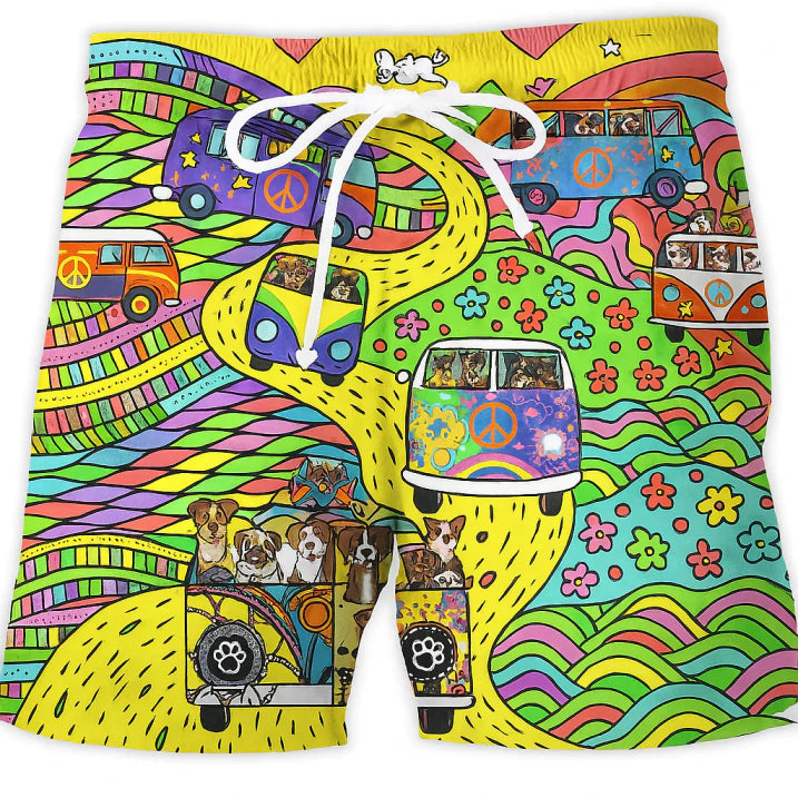 VibrantWave | Men's Swim Trunks – Quick-Dry Fabric With Graphic Print 5