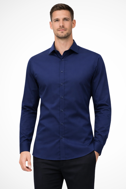 Victor | Men's Dress Shirt – Slim Fit Long Sleeve Casual Style 0
