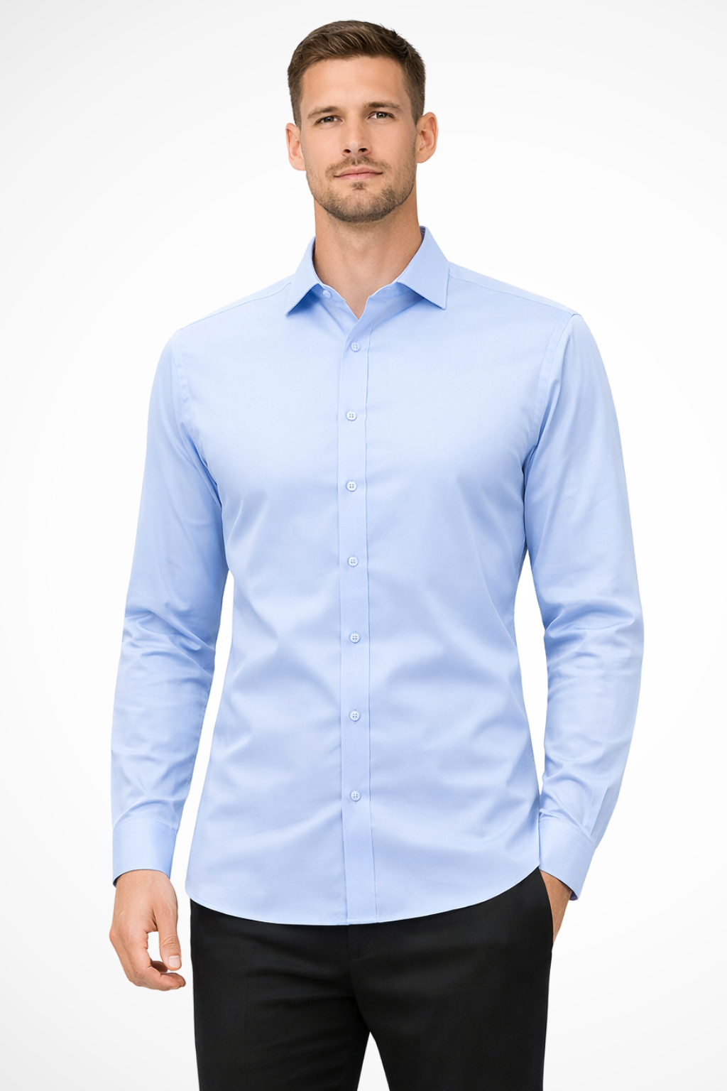 Victor | Men's Dress Shirt – Slim Fit Long Sleeve Casual Style 4