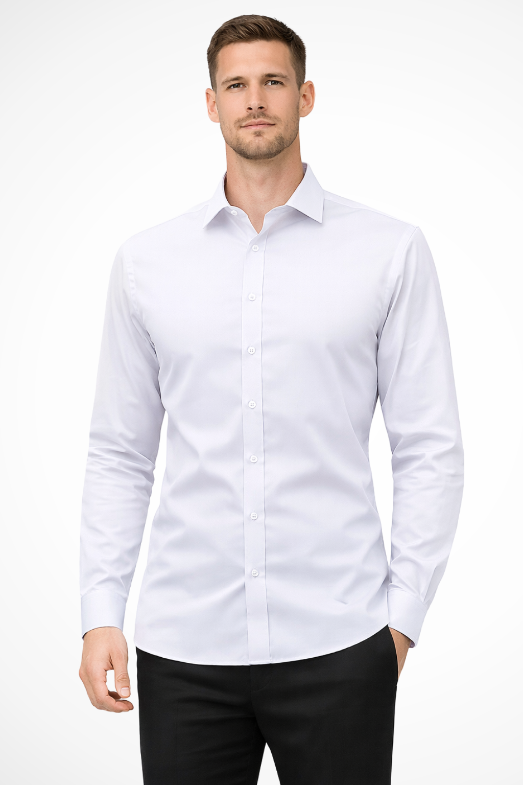 Victor | Men's Dress Shirt – Slim Fit Long Sleeve Casual Style 6