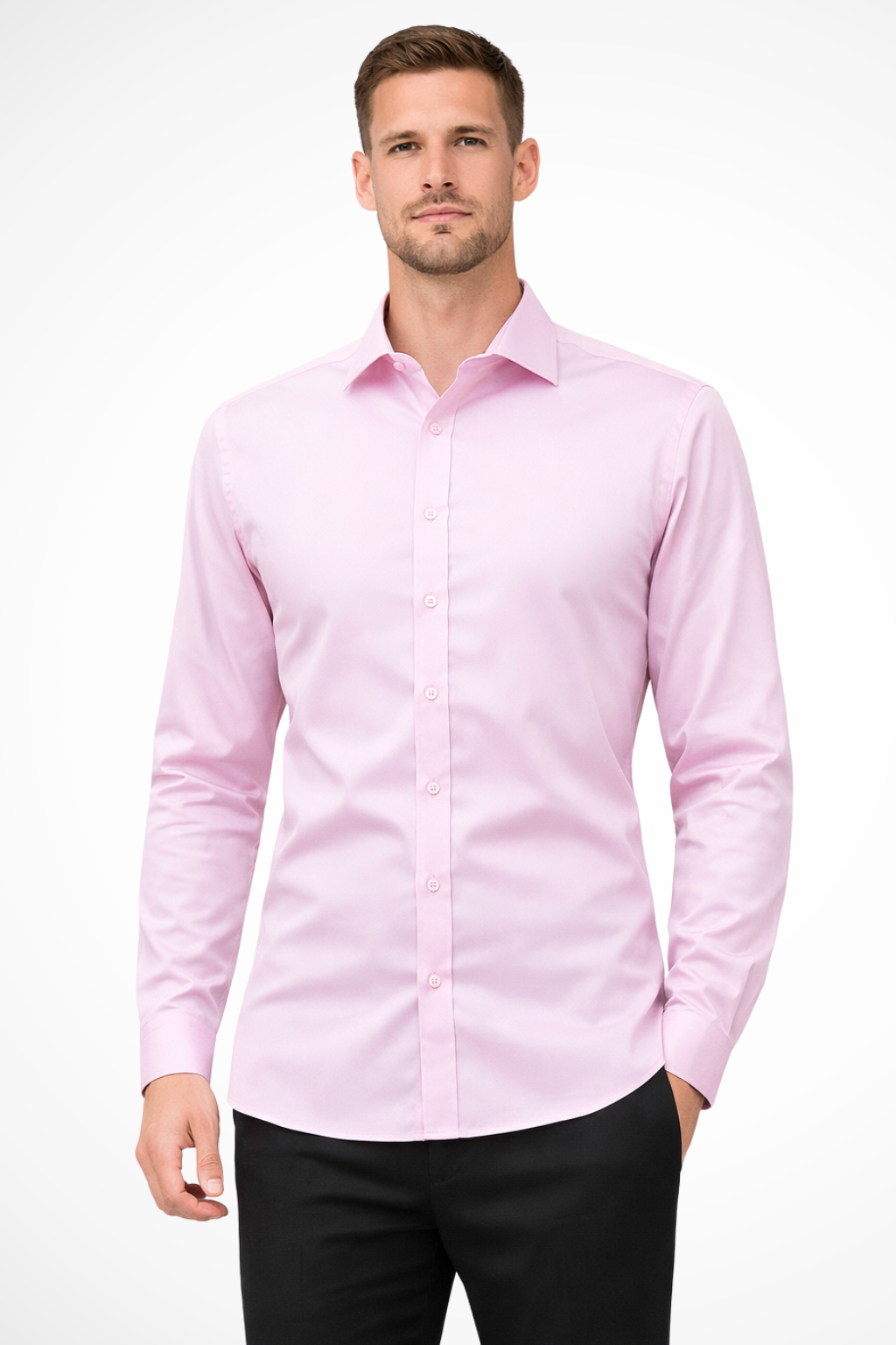 Victor | Men's Dress Shirt – Slim Fit Long Sleeve Casual Style 8