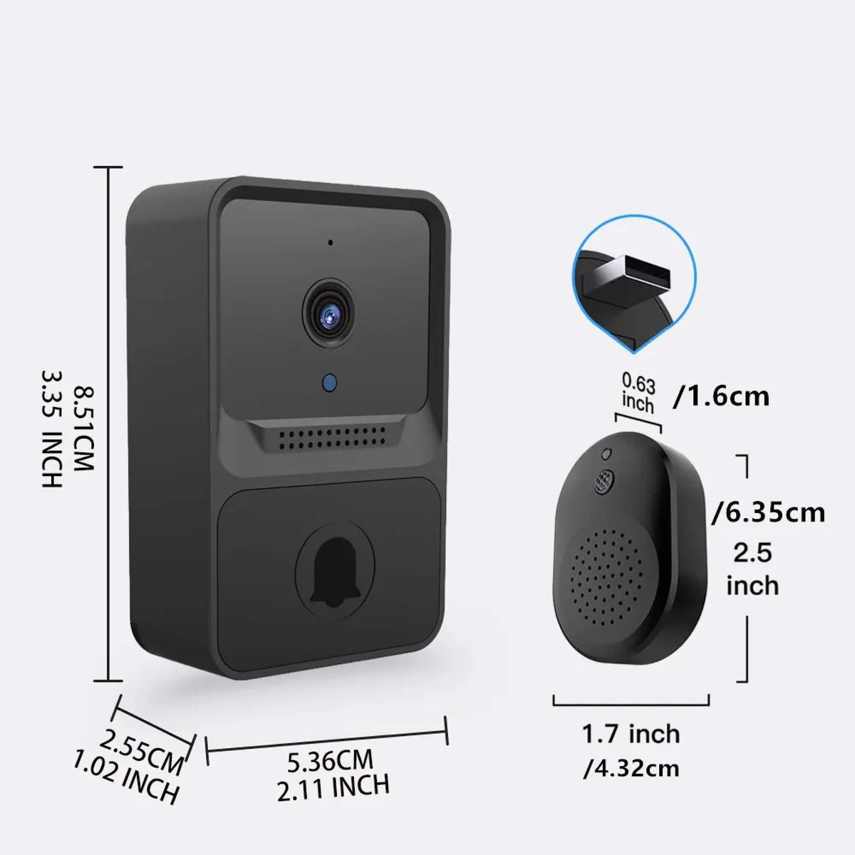 Video Doorbell Camera Wireless | HD Night Vision, WiFi App Control, 2-Way Audio | 365-Day Battery & Cloud Storage
