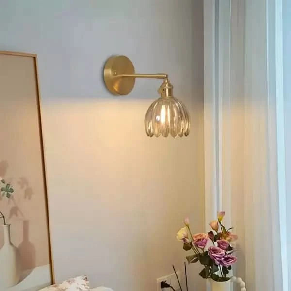 Vintage Tulip | Wall Sconce Lighting - Floral Glass Shade Design