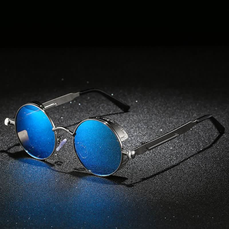 VintageCharm | Round Steampunk Sunglasses with Polarized Lenses - UV400 Protection 1
