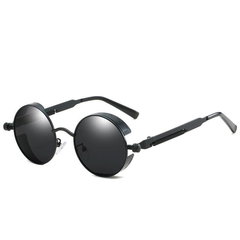 VintageCharm | Round Steampunk Sunglasses with Polarized Lenses - UV400 Protection 5