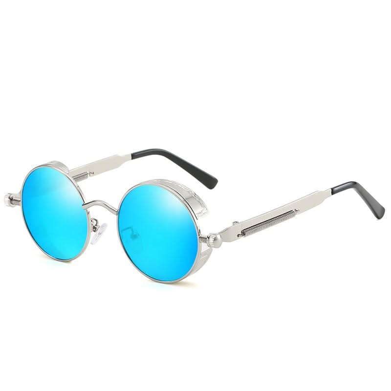 VintageCharm | Round Steampunk Sunglasses with Polarized Lenses - UV400 Protection 7