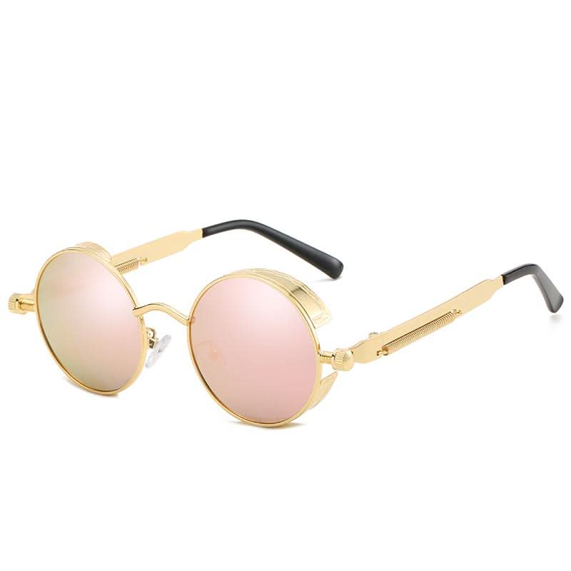 VintageCharm | Round Steampunk Sunglasses with Polarized Lenses - UV400 Protection 8